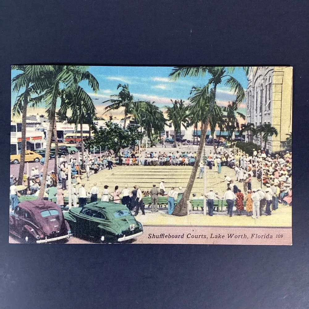 Vtg Florida 1950s Linen Postcard Lot of 7 Keys, Daytona, Miami Beach, Lake Worth